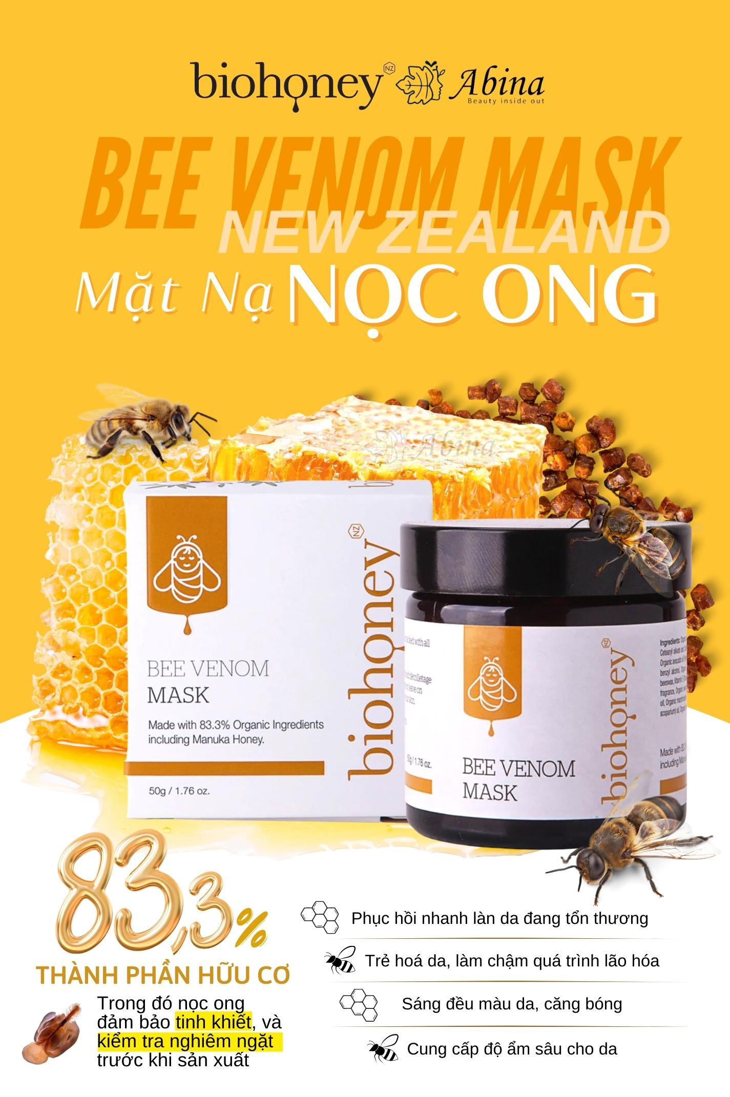 Mặt nạ nọc ong Bee Venom Biohoney New Zealand